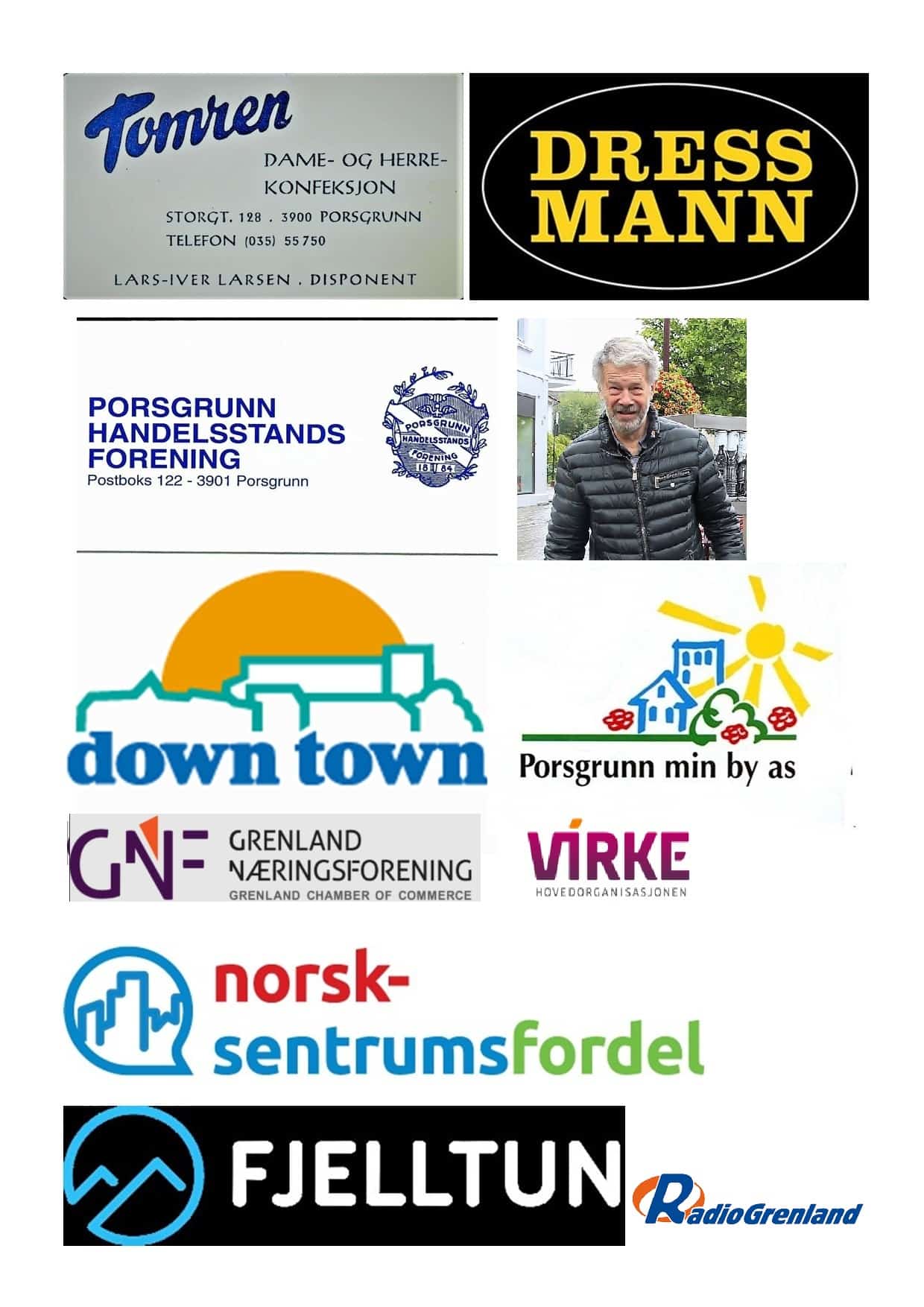 Logoer Lars Iver gjennom 50 år. Justert med RG hvit siste